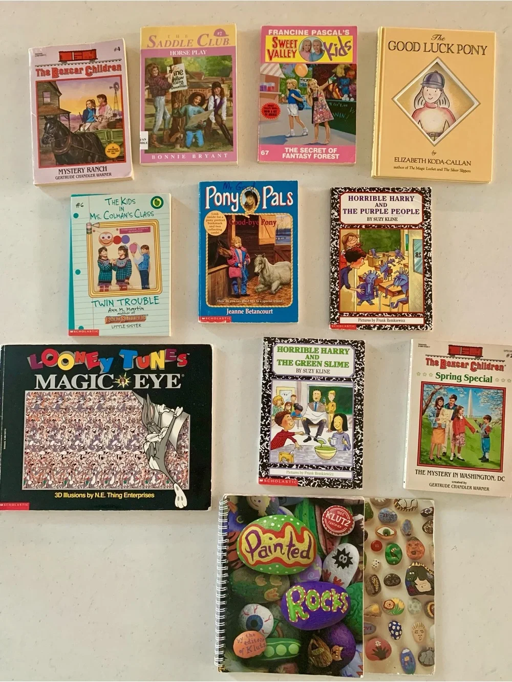 Vintage 90s Book Lot (11) - Sweet Valley, Klutz, Boxcar Children, Horrible Harry